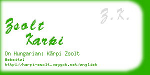 zsolt karpi business card